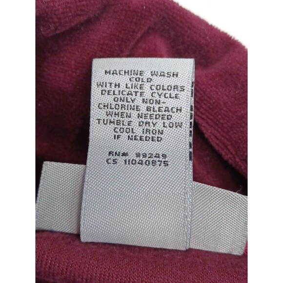 Liz & Me Catherines Velvet Jacket Burgundy Full Zip Plus Size 2X - Picture 7 of 7